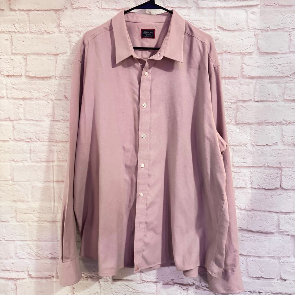 UNTUCKit Muted Pink 100% cotton button up shirt long sleeved sz XXXL #business